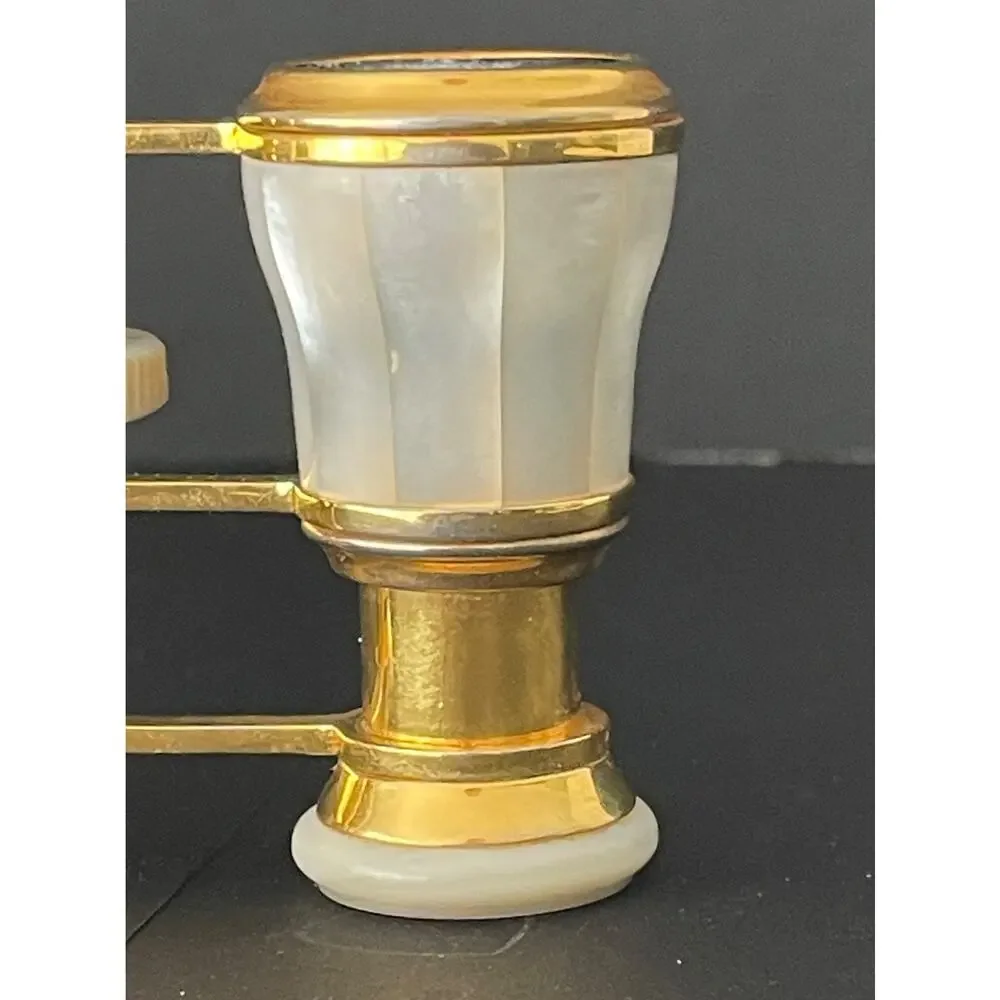 Vintage 1950s Birks of Canada Brass Opera Glasses with Mother-Of-Pearl Inlay MCM